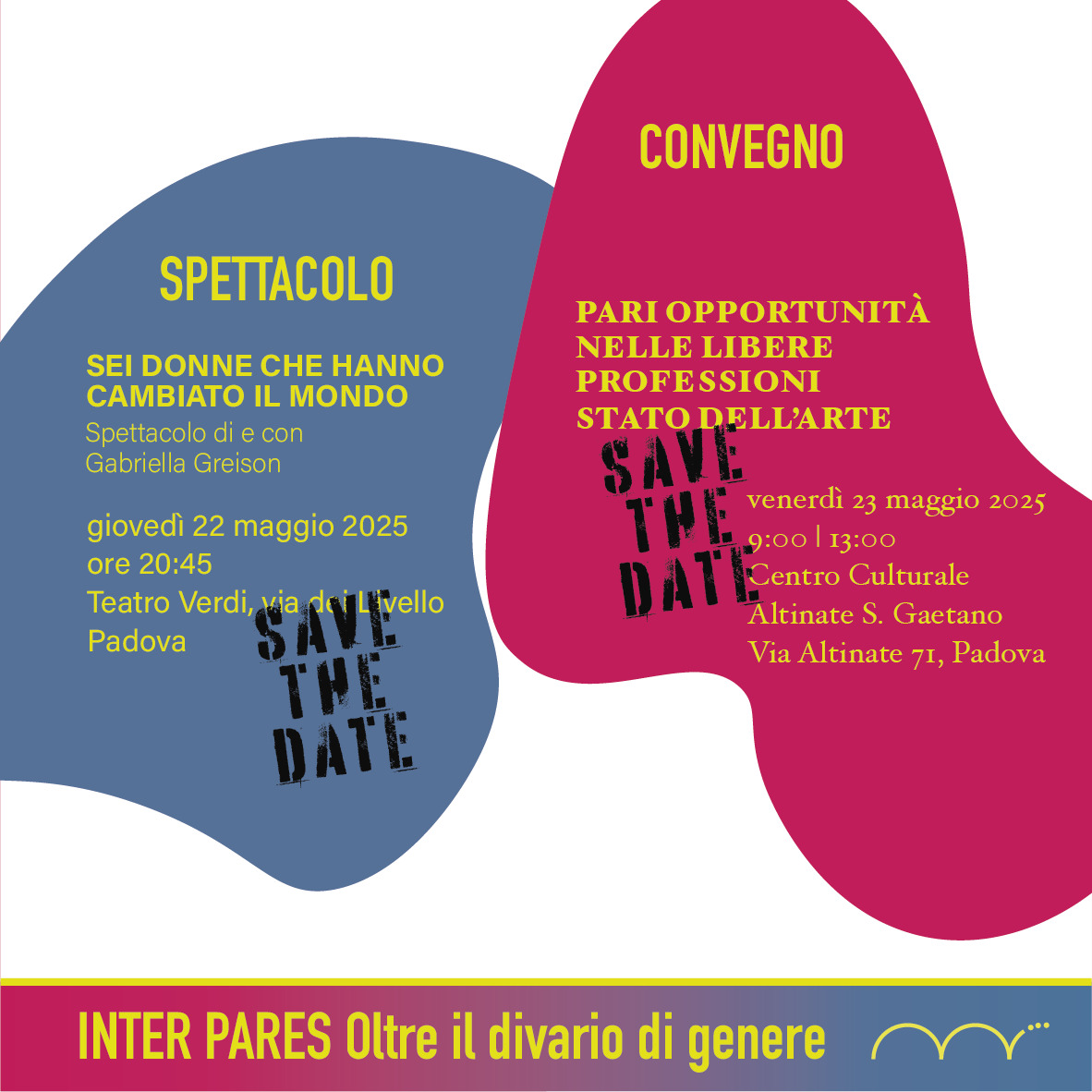 Inter Pares: oltre il divario di genere. Spettacolo e Convegno